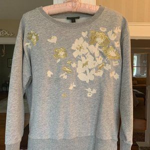 J Crew embroidered sweat shirt